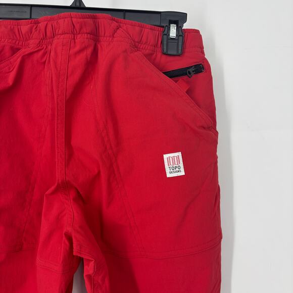 Topo Designs nylon pants women’s size medium red hike camp outdoor track - Picture 3 of 9
